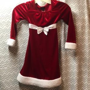 Girls Red velvet dress